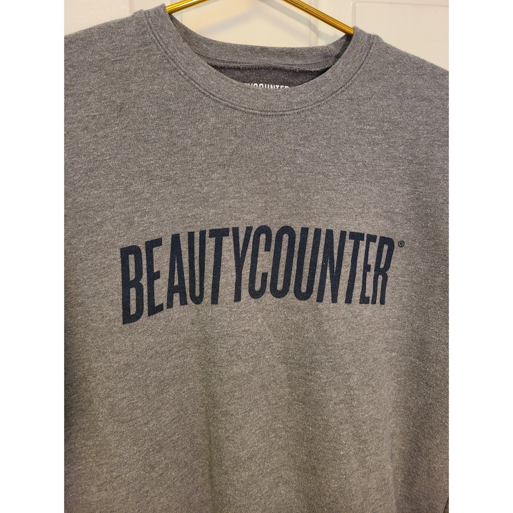 BeautyCounter Sweatshirt‎ Womens Size Sm Gray Crew Neck Pullover Long Sleeve